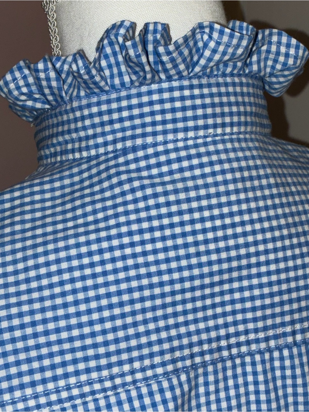 Up- Cycled, Re-Worked Ruffled Collar “Girly” Shirt. - Picture 4 of 6